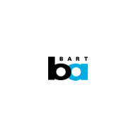 a photo of a BART logo on an iPhone