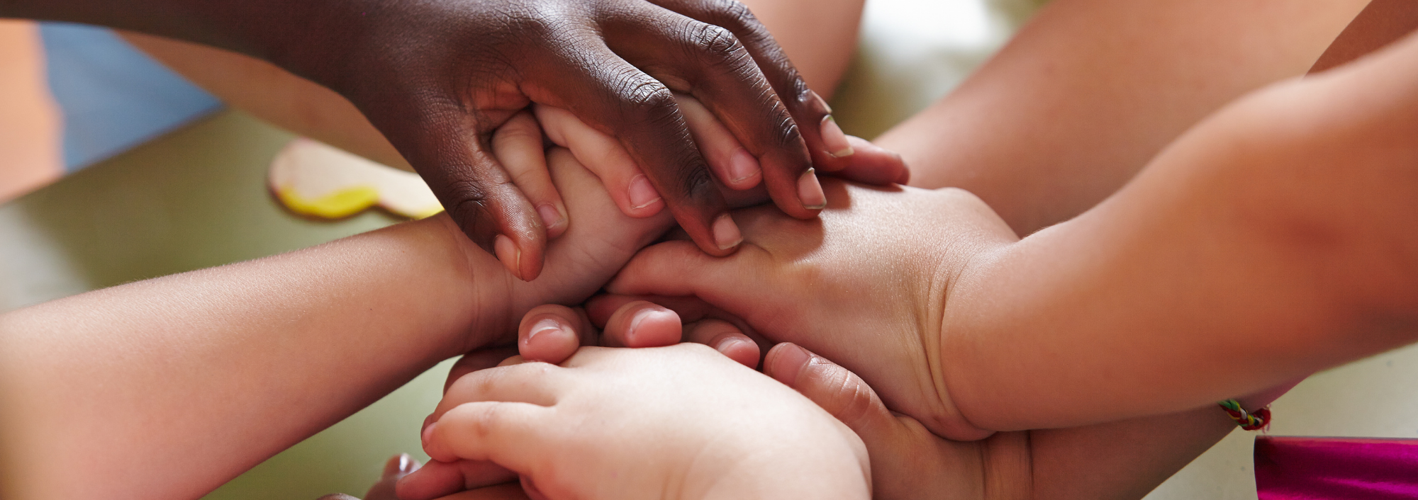 stack of hands together