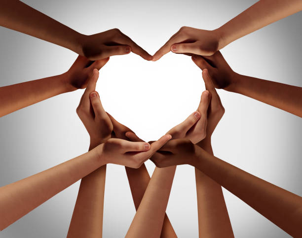 Heart hands together