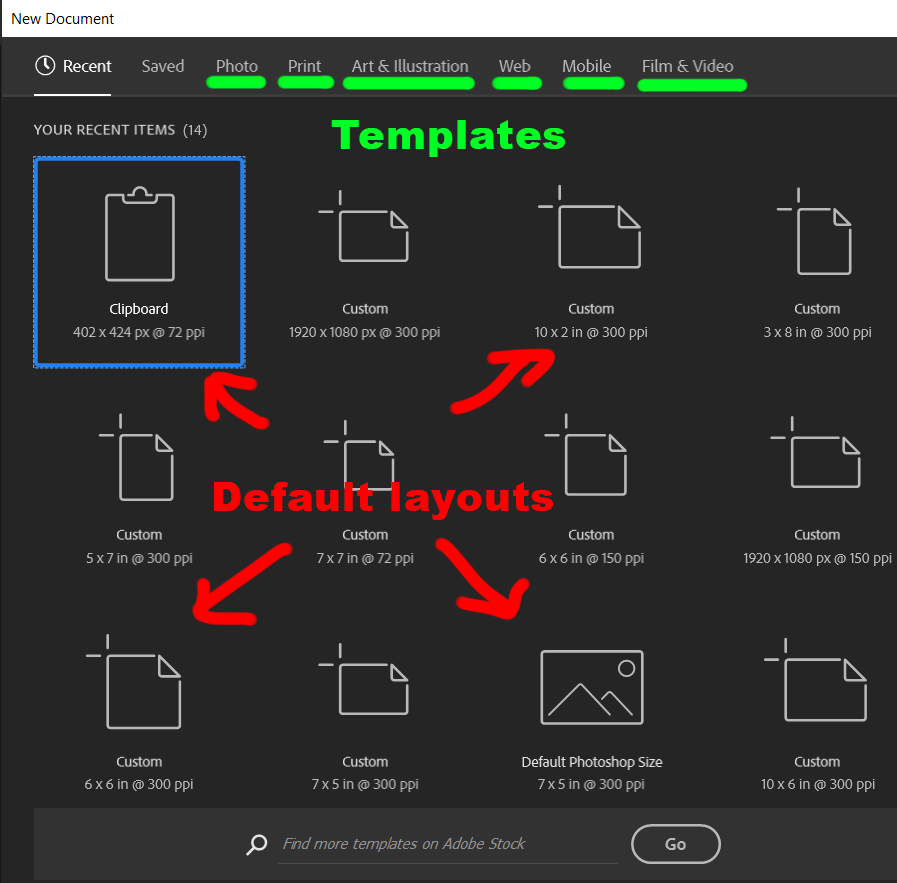 New PSD Document Window