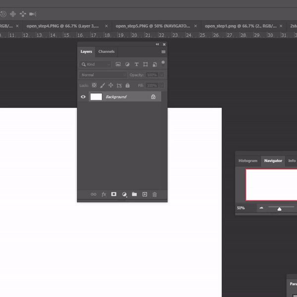 gif showing Photoshop windows moving