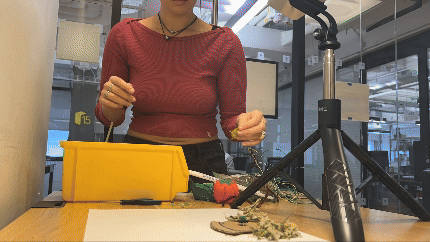 sped up gif of Taegen and Olivia filming