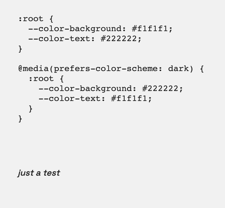html set prefers color scheme