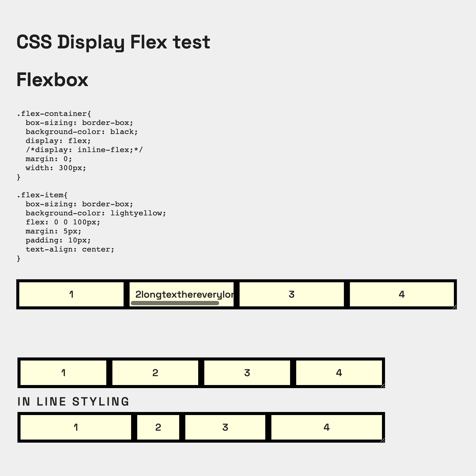 Css Display Flex Test